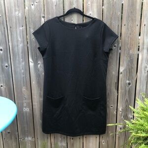 🎄George black shift dress with pockets SZ  L NWT